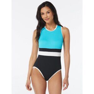 New$125 Beach House Sport Aspire Ribbed One Piece Swimsuit Size 16W Bathing Suit